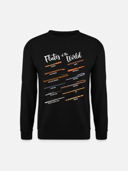 Viele Flöten - Flöten der Welt - Flöte - Unisex Pullover - Schwarz