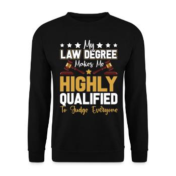 Funny law student - Unisex Sweatshirt - black - Front - Alina (178cm) & Michal (187cm)