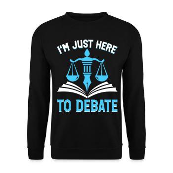 Étudiant en droit Diplôme en droit Futur avocat - Sweat-shirt Unisexe - noir - Devant - Alina (178cm) & Michal (187cm)