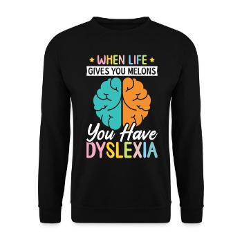 Dyslexia Awareness - Unisex Sweatshirt - black - Front - Alina (178cm) & Michal (187cm)