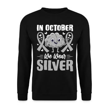Dyslexia Awareness Dyslexics - Unisex Sweatshirt - black - Front - Alina (178cm) & Michal (187cm)