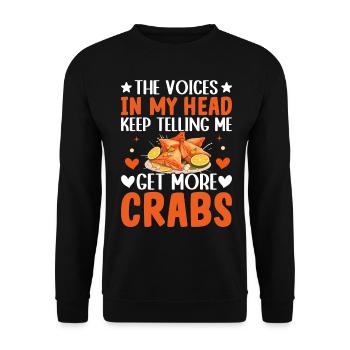 Funny Crab Rangoon - Unisex Sweatshirt - black - Front - Alina (178cm) & Michal (187cm)