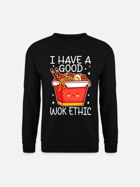 Stir Fry Nudeln Chinesisch Kochen - Unisex Pullover - Schwarz