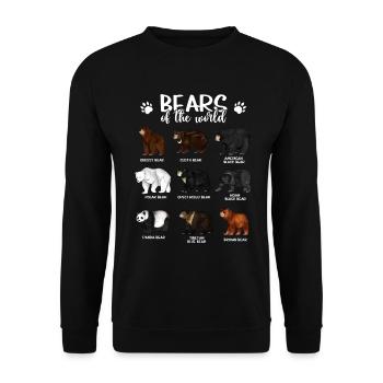 Ours - Ours du monde - Sweat-shirt Unisexe - noir - Devant - Alina (178cm) & Michal (187cm)