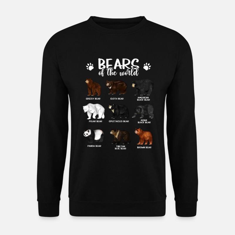 Bären - Bären der Welt - Unisex Pullover - Schwarz
