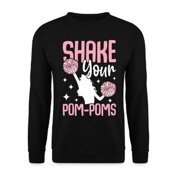 Pom-pom girl Cheerleader Cheer - Sweat-shirt Unisexe - noir - Devant - Alina (178cm) & Michal (187cm)