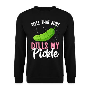 Funny Cucumber Southern Slang - Unisex Sweatshirt - black - Front - Alina (178cm) & Michal (187cm)