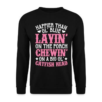 Southern Slang Relaxation Land - Unisex Sweatshirt - black - Front - Alina (178cm) & Michal (187cm)