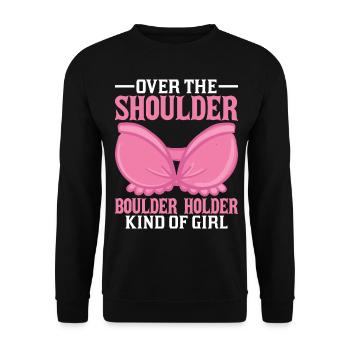 Southern Slang Rock Climbing Girl Country - Unisex Sweatshirt - black - Front - Alina (178cm) & Michal (187cm)