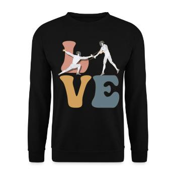 Escrime Escrimeur Fleuret Sabre - Sweat-shirt Unisexe - noir - Devant - Alina (178cm) & Michal (187cm)