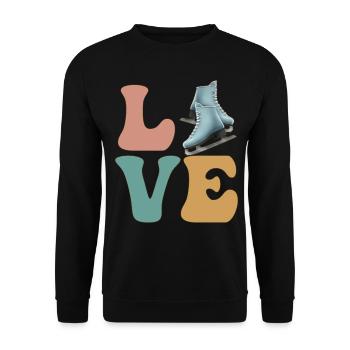 Figure Skating Ice Skating Ice Skater - Unisex Sweatshirt - black - Front - Alina (178cm) & Michal (187cm)