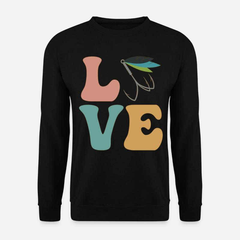 Pêcheur à la mouche - Sweat-shirt Unisexe - noir