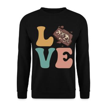 Fossil Hunting, Fossil Hunters, Paleontology - Unisex Sweatshirt - black - Front - Alina (178cm) & Michal (187cm)
