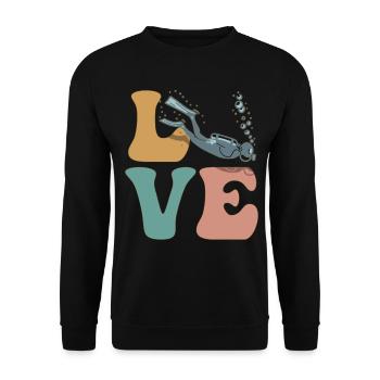 Scuba Diving Diving Diver - Unisex Sweatshirt - black - Front - Alina (178cm) & Michal (187cm)