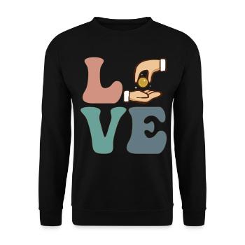 Fundraising Fundraiser Charity - Unisex Sweatshirt - black - Front - Alina (178cm) & Michal (187cm)