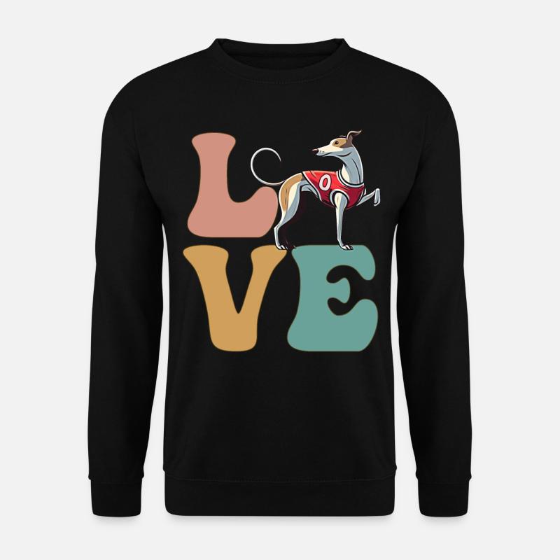 Amoureux des chiens lévriers - Sweat-shirt Unisexe - noir
