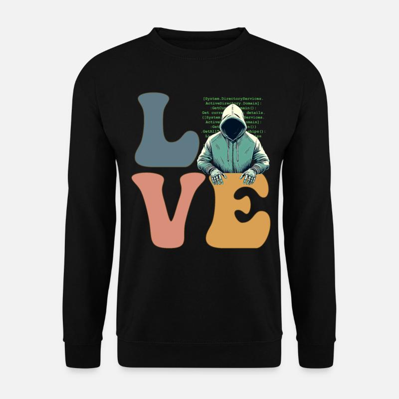 Hacker Hacking Cybersecurity Anonymous - Unisex Sweatshirt - black