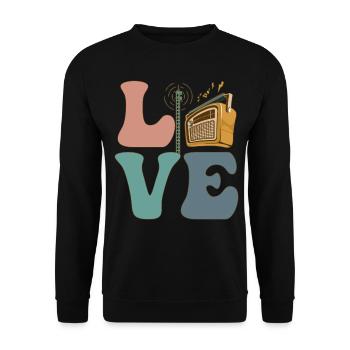 Radio Amateur Amateur Radio - Unisex Sweatshirt - black - Front - Alina (178cm) & Michal (187cm)