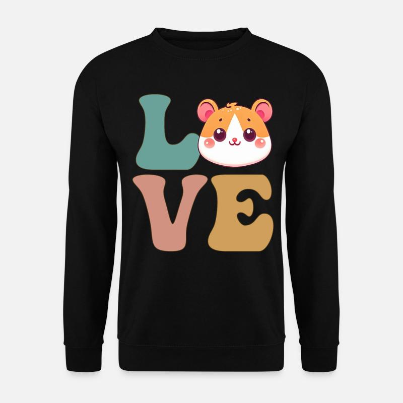 Cute Hamster Hammy - Unisex Sweatshirt - black