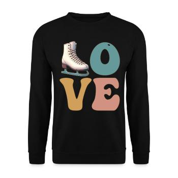 Ice Skating Ice Skating Figure Skating - Unisex Sweatshirt - black - Front - Alina (178cm) & Michal (187cm)