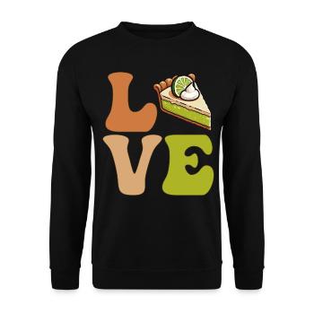 Key Lime Pie Florida Dessert - Unisex Sweatshirt - black - Front - Alina (178cm) & Michal (187cm)