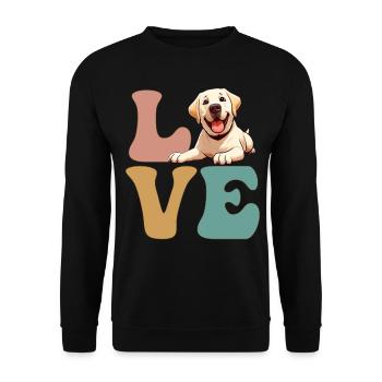 Amoureux des chiens du Labrador - Sweat-shirt Unisexe - noir - Devant - Alina (178cm) & Michal (187cm)