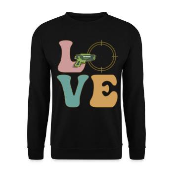 Laser Tag Spieler - Unisex Pullover - Schwarz - Vorne - Alina (178cm) & Michal (187cm)
