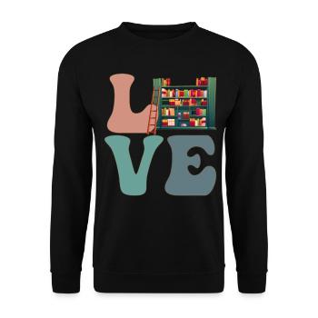 Librarian Library - Unisex Sweatshirt - black - Front - Alina (178cm) & Michal (187cm)