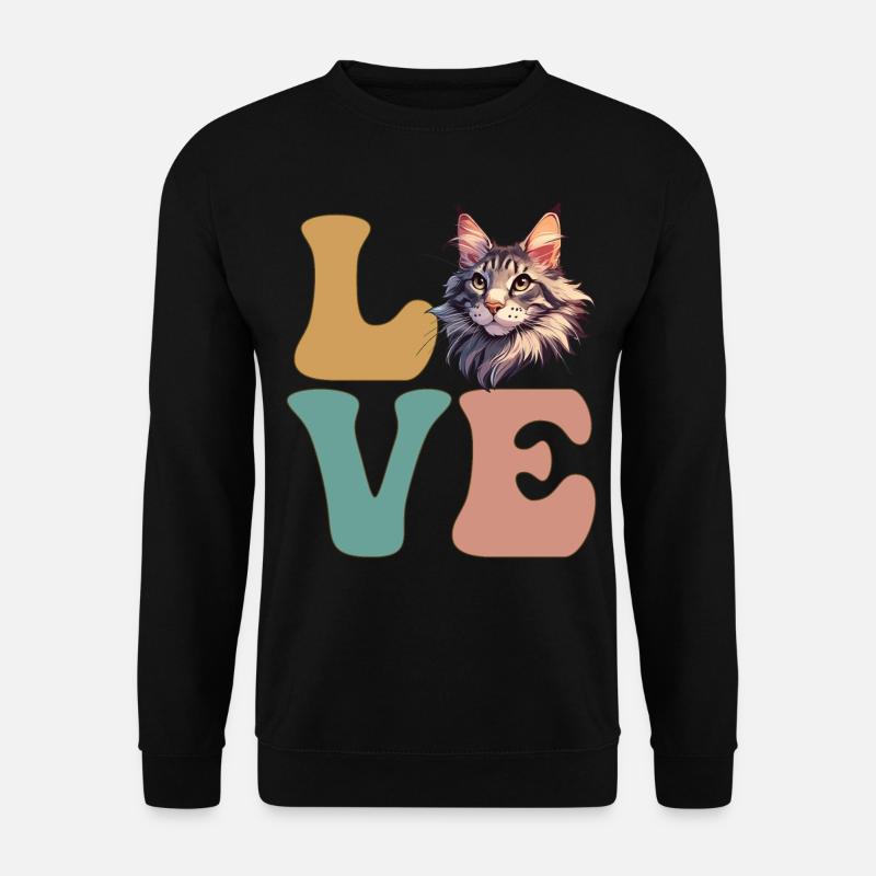 Maine Coon Katze - Unisex Pullover - Schwarz
