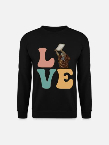 Moses Jüdisch Israelisch 10 Gebote - Unisex Pullover - Schwarz