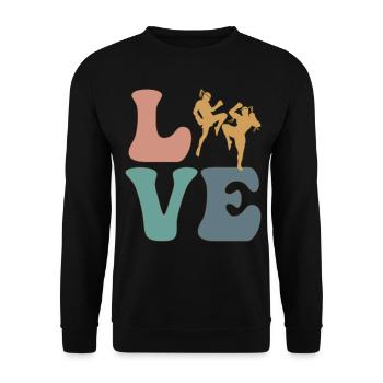 Muay Thaï Boxe Arts Martiaux - Sweat-shirt Unisexe - noir - Devant - Alina (178cm) & Michal (187cm)