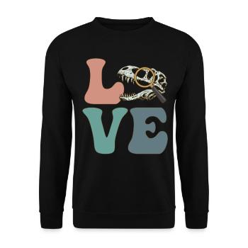 Paléontologue Paléontologie Fossile Dinosaure - Sweat-shirt Unisexe - noir - Devant - Alina (178cm) & Michal (187cm)