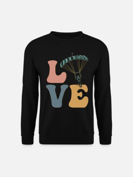 Gleitschirm Gleitschirmfliegen Fallschirm - Unisex Pullover - Schwarz