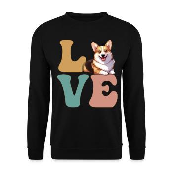 Pembroke Welsh Corgi Dog Lover - Unisex Sweatshirt - black - Front - Alina (178cm) & Michal (187cm)