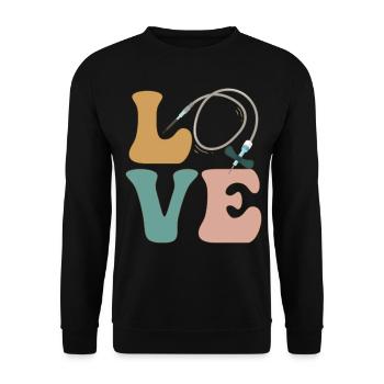 Phlebotomist Phlebotomy Technician Blood Donor - Unisex Sweatshirt - black - Front - Alina (178cm) & Michal (187cm)