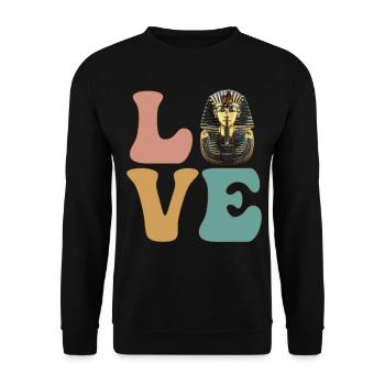 Pharaoh King Does Ancient Egyptian Mythology - Unisex Sweatshirt - black - Front - Alina (178cm) & Michal (187cm)