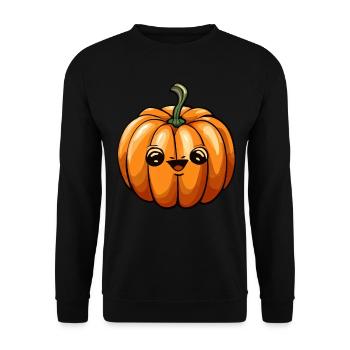 Sacabambaspi Poisson Meme Citrouille Halloween - Sweat-shirt Unisexe - noir - Devant - Alina (178cm) & Michal (187cm)