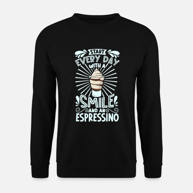 Souriez avec Espressino - Sweat-shirt Unisexe - noir