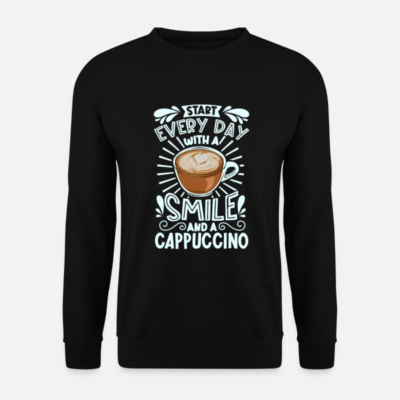 Smile with cappuccino - Unisex Sweatshirt - black