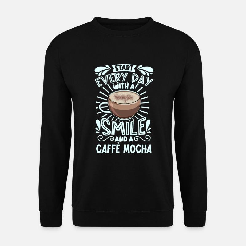 Smile with caffè mocha - Unisex Sweatshirt - black