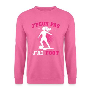 J Peux Pas J Ai Foot Football Joueur Fille Enfant - Sweat-shirt Unisexe - rose - Devant