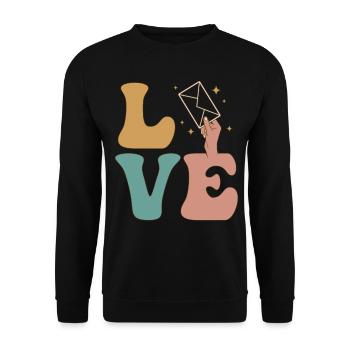 Postal service, postal clerk, postman, post office - Unisex Sweatshirt - black - Front - Alina (178cm) & Michal (187cm)