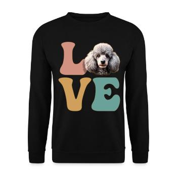 Caniche Amoureux des chiens - Sweat-shirt Unisexe - noir - Devant - Alina (178cm) & Michal (187cm)