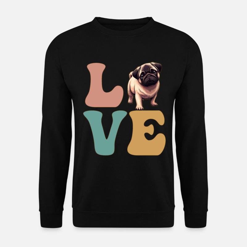 Pug Dog Lovers - Unisex Sweatshirt - black