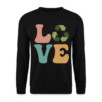 Recyclage, Recyclage, Jour de la Terre, Environnementaliste - Sweat-shirt Unisexe - noir - Devant - Alina (178cm) & Michal (187cm)