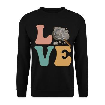Chasseur de roches, Chasse aux roches, Géologue, Géologie - Sweat-shirt Unisexe - noir - Devant - Alina (178cm) & Michal (187cm)