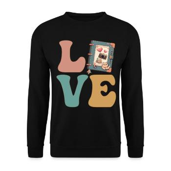 Scrapbooking Scrapbook Artisanat - Sweat-shirt Unisexe - noir - Devant - Alina (178cm) & Michal (187cm)