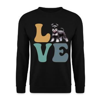 Schnauzer amoureux des chiens - Sweat-shirt Unisexe - noir - Devant - Alina (178cm) & Michal (187cm)