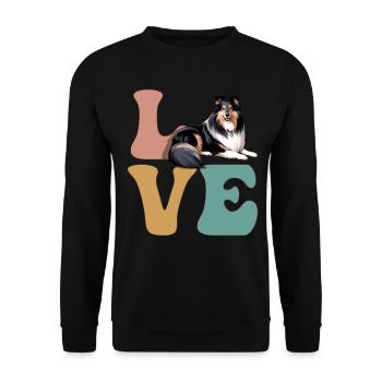 Shetland Sheepdogs Dog Lover - Unisex Sweatshirt - black - Front - Alina (178cm) & Michal (187cm)