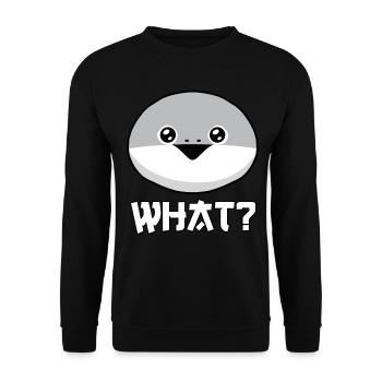 Drôle Sacabambaspis Visage Poisson Meme - Sweat-shirt Unisexe - noir - Devant - Alina (178cm) & Michal (187cm)